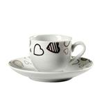 TAZZA CAFFE PORCELLANA CUORI     Pz 6 BELLINTAVOLA