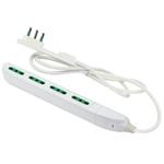 MULTIPRESA 4x2PT BIANCO INT   SLIM CLOCK 47404 FME