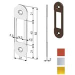 INCONTRO SERRATURE MEDIANA 22x82 BRONZATO 1402 AGB