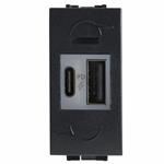 FRUTTO COMFORT PRESA USB-A/C             ANTRACITE