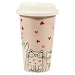 TAZZA MUG CERAMICA COPERCHIO GATTI     ml 260 SOOR