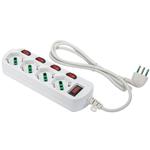 MULTIPRESA 4x2PT SK INT BIANCO    OMEGA 474344 FME