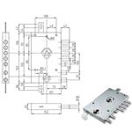 SERRATURA SIC.TRIPLICE SX CILINDRO E73 NE47-7 ATRA