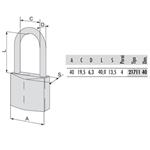 LUCCHETTO OTTONE mm 40 ARCO INX L.   21711 CISA LL