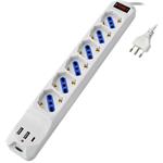 MULTIPRESA 6x2PT SK 3xUSB INT        SYNTESY 00165