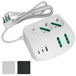 MULTIPRESA 2x2PT 2xSK 3xUSB INT NERO     40891 FME