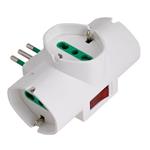 ADATTATORE TRIPLO 10A+T 3xSK BIANCO      87319 FME