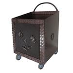 PORTAPELLET CON RUOTE NERO     cm 37x42 h 57 MILLE